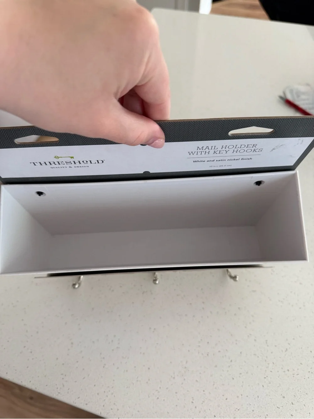 Threshold Mail Holder With Key Hooks